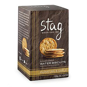 Stag Parmesan &amp; Garlic Water Biscuits 12x150g