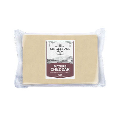 Singletons White Mature Cheddar 454g