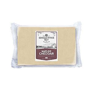 Singletons White Mature Cheddar 454g