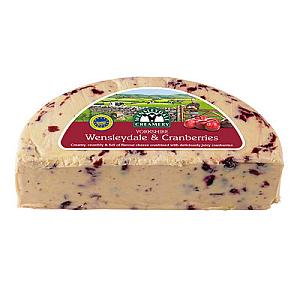 Hawes Wensleydale and Cranberry Half Wheel 1.25KG