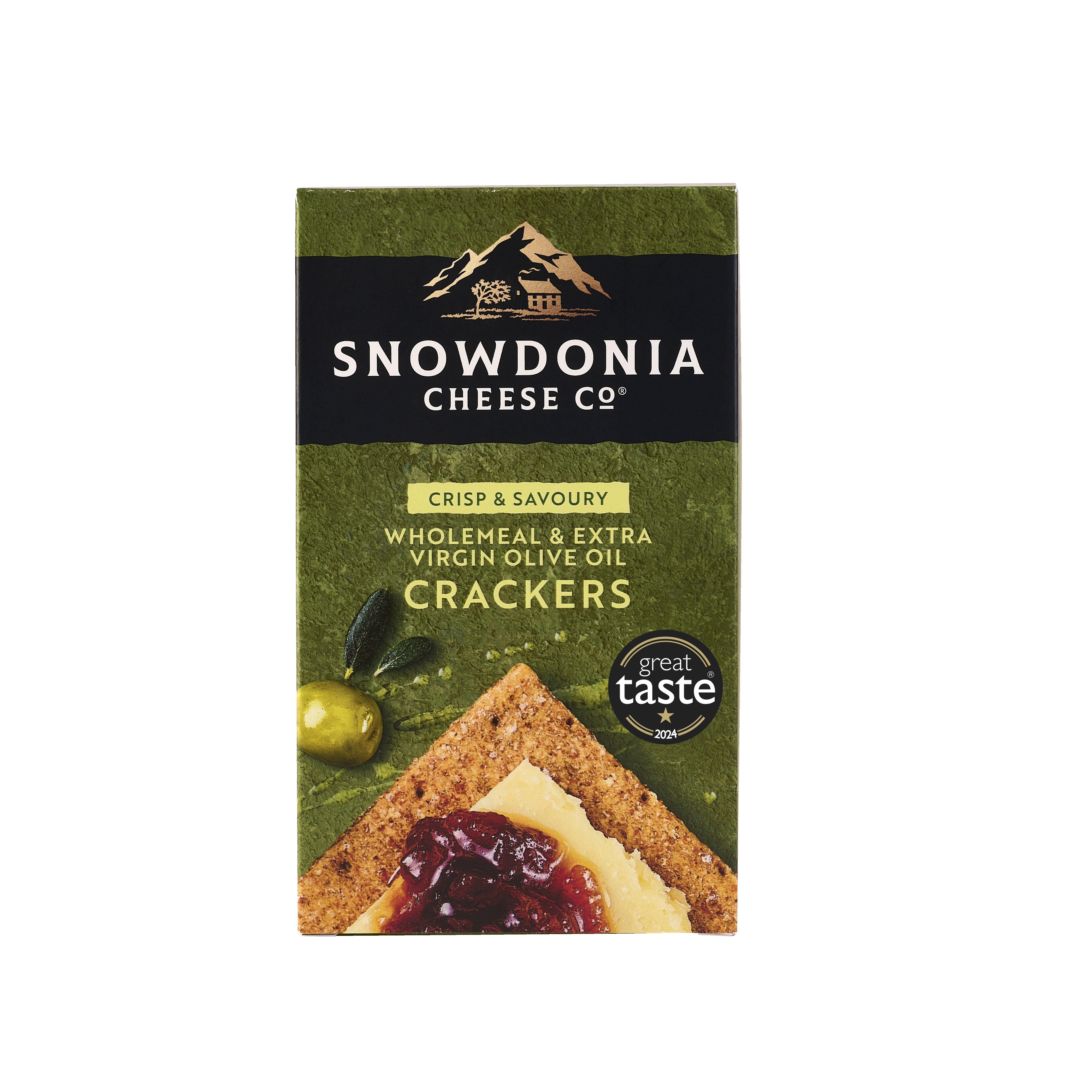 Snowdonia Wholemeal Olive Oil Crackers 12x120g PRE ORDER