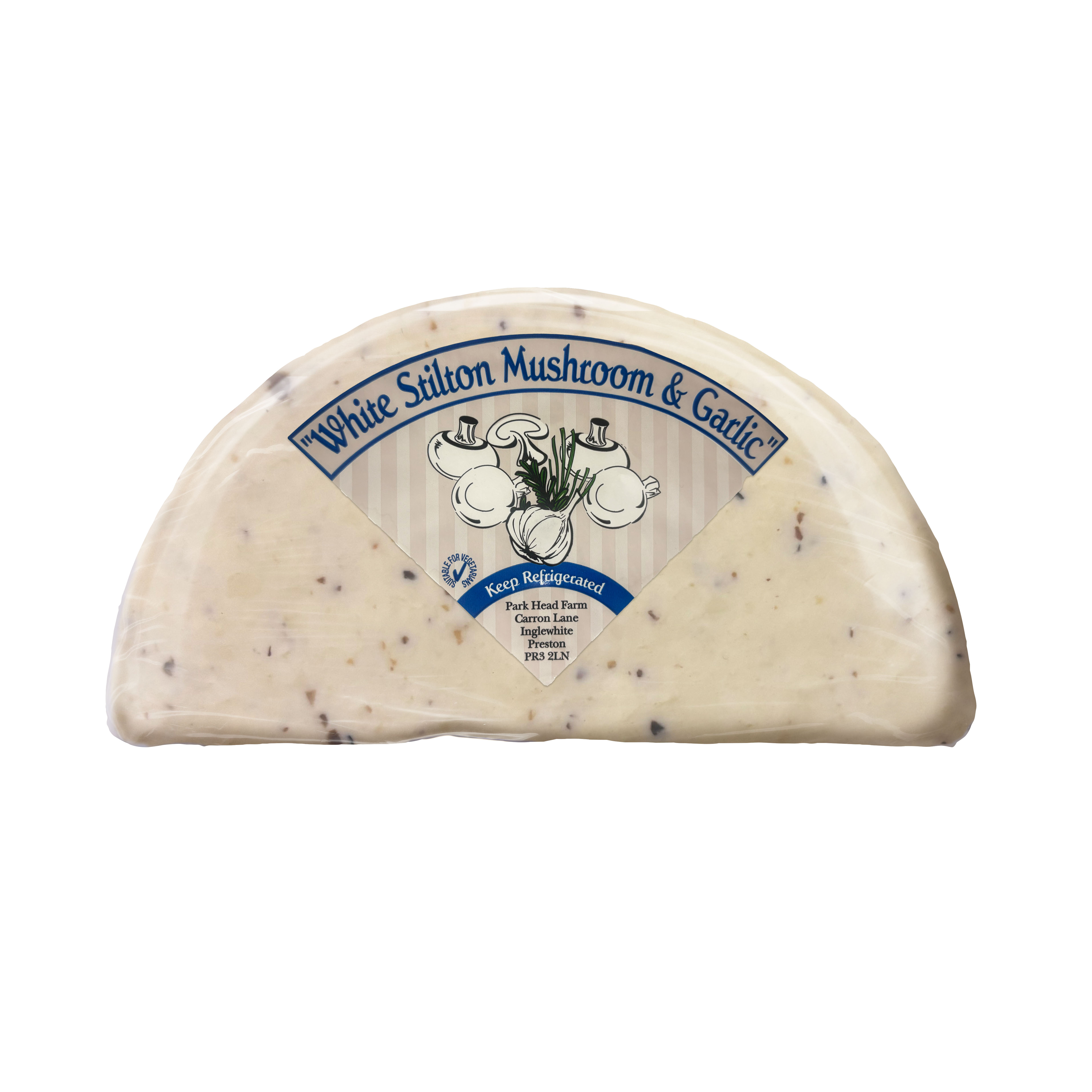 White Stilton Mushroom & Garlic 1/2 Wheel 1.1kg